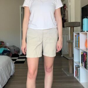 Jones New York Sport 100% cotton khaki bermuda shorts